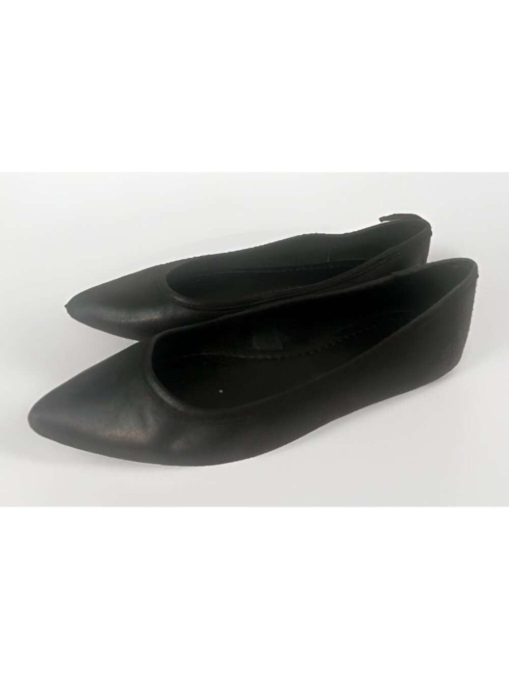 Frye Black Leather Heather Ballet Flats Pointed Toe Shoes Slip On Women's 9